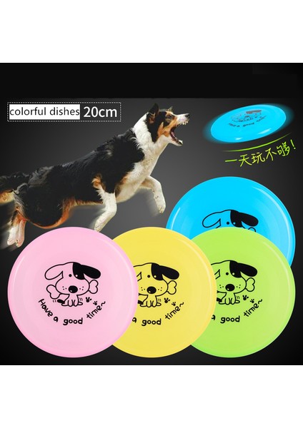 Rastgele Renk Stili Tek Boyut Ultrasonık Pet Köpek Uçan Disk Oyuncağı Yüz Plastik Eğitim Iyi Esneklik Orta Sertlik Solmaz Çap 20CM (Yurt Dışından) modelleri