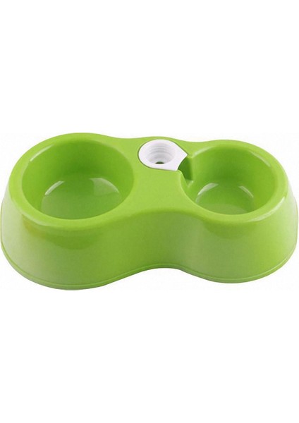 Yeşil Stil Otomatik Evcil Hayvan Köpek Kediler Için Plastik Çift Mama ve Su Kasesi - Su Dağıtıcı Mama Kapları (Yurt Dışından)