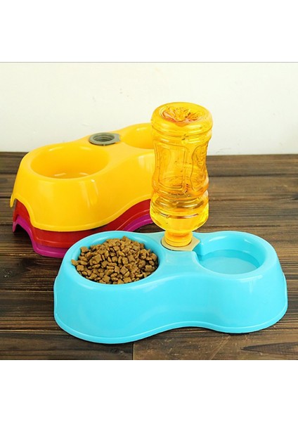 Yeşil Stil Otomatik Evcil Hayvan Köpek Kediler Için Plastik Çift Mama ve Su Kasesi - Su Dağıtıcı Mama Kapları (Yurt Dışından) fiyatları