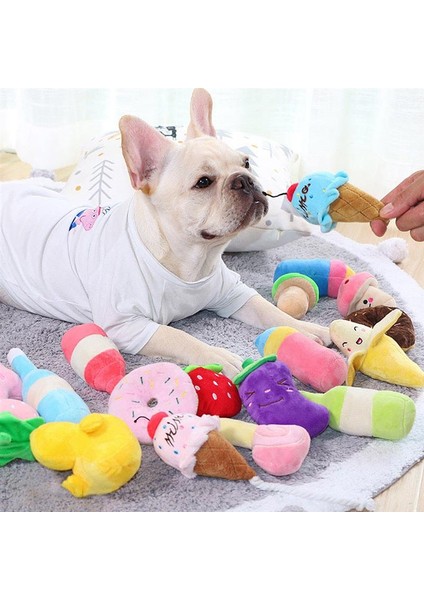 No.15 Tarzı M Beden Köpek Oyuncağı Yavru Eğitim Peluş Oyuncak Squeak Küçük Orta Köpekler Evcil Hayvan Sesli Oyuncak Peluş Köpek Malzemeleri Fransız Bulldog Chihuahua (Yurt Dışından)