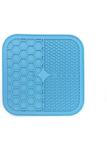 Mavi Stil L(21X21X1CM) Evcil Köpekler ve Kediler Için Yavaş Yem Kaplı Mat ve Emici Kupa Yavaş Yem Kasesi Silikon Köpek Yalama Ped Köpek Yavaş Besleme ve Lezzet Dağıtımı (Yurt Dışından)