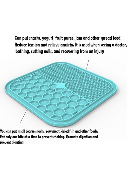 Mavi Stil L(21X21X1CM) Evcil Köpekler ve Kediler Için Yavaş Yem Kaplı Mat ve Emici Kupa Yavaş Yem Kasesi Silikon Köpek Yalama Ped Köpek Yavaş Besleme ve Lezzet Dağıtımı (Yurt Dışından) fırsatları