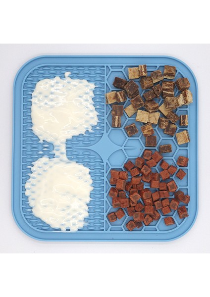 Mavi Stil L(21X21X1CM) Evcil Köpekler ve Kediler Için Yavaş Yem Kaplı Mat ve Emici Kupa Yavaş Yem Kasesi Silikon Köpek Yalama Ped Köpek Yavaş Besleme ve Lezzet Dağıtımı (Yurt Dışından) indirimleri