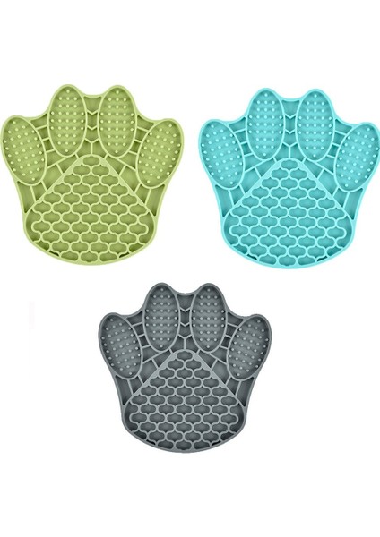 Gümüş Tarzı Ev Evcil Hayvan Köpek Yavaş Yem Kabı Pençe Şeklinde Besleme Matı ve Tabak Silikon Köpek Yalama Pedleri Güvenli Toksik Olmayan Eğitim Tablası (Yurt Dışından) fiyatları