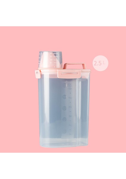 Pembe Tarzı 16.5CMX15.5CMX11CM Köpek Kasesi Kedi Kasesi Kova Pet Daha Büyük Kapasiteli Kutular Konteynerler Gıda Saklama Varil Ölçü Kupası Kutu Kutusu Kutuları (Yurt Dışından)