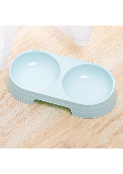 A Tipi Mavi Stili Kediler ve Köpekler Için Çift Kase Plastik Mama ve Su Kabı (Yurt Dışından)