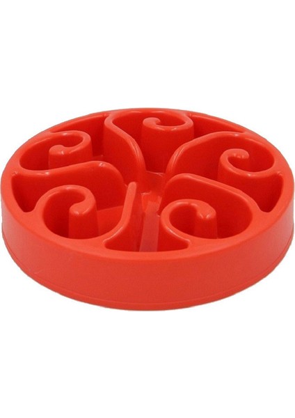 Kırmızı Stil Yavaş Yeme Köpek Kasesi - Kedi ve Diğer Evcil Hayvanlar Için Yavaş Yeme Çanaklı Kap (Yurt Dışından)