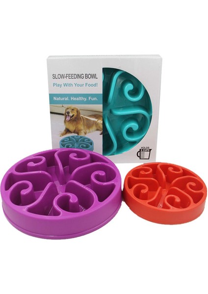Kırmızı Stil Yavaş Yeme Köpek Kasesi - Kedi ve Diğer Evcil Hayvanlar Için Yavaş Yeme Çanaklı Kap (Yurt Dışından) fırsatları