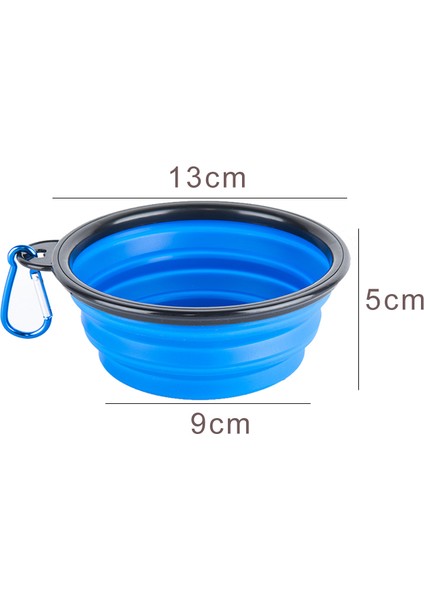 Mavi Stil 350ML Evcil Hayvan Köpeği Kase Katlanabilir Köpek Su Şişesi Taşınabilir Köpek Mama Kabı Yavru Dış Mekan Seyahat Kamp Evcil Hayvan Aksesuarları (Yurt Dışından)