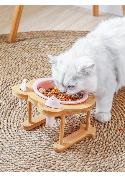 Yeşil Balık Tarzı Seramik Kedi Kasesi Köpek Kasesi Tek ve Çiftli Hayvan Kasesi Kedi Köpek Su Kasesi Standlı Yiyecek Kabı Evcil Hayvan Malzemeleri (Yurt Dışından) modelleri