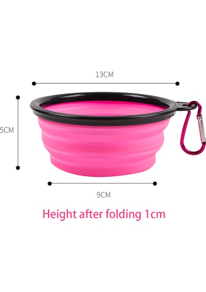 Pembe Stil 1000ML Büyük Açık Hava Köpek Silikon Katlanabilir Kase Taşınabilir Su Kase Köpekler Yavru Gıda Katlanabilir Pet Kase Oyuncak (Yurt Dışından) indirimleri