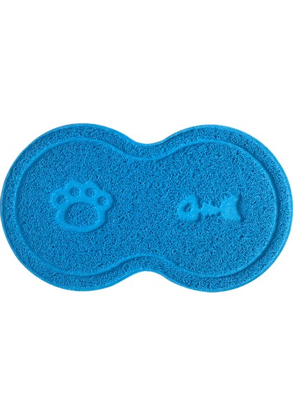 Mavi Stil Pvc Placemat Kedi Kase Mat Köpek Pet Su Yiyecek Tabağı Temiz Zemin Damla (Yurt Dışından)