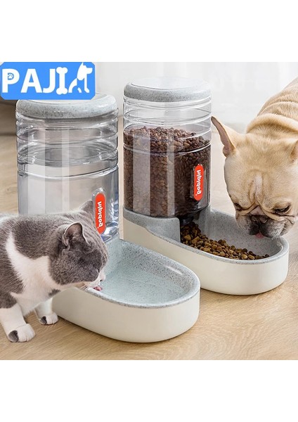 Gri Içme Suyu Stili 3.8 L Pet Otomatik Yem Kabı Köpek Yem Dağıtıcı Kedi Su Dağıtıcı Büyük Kapasiteli Yem Su Dispanseri Büyük Kapasiteli Pet Kapları (Yurt Dışından) fiyatları