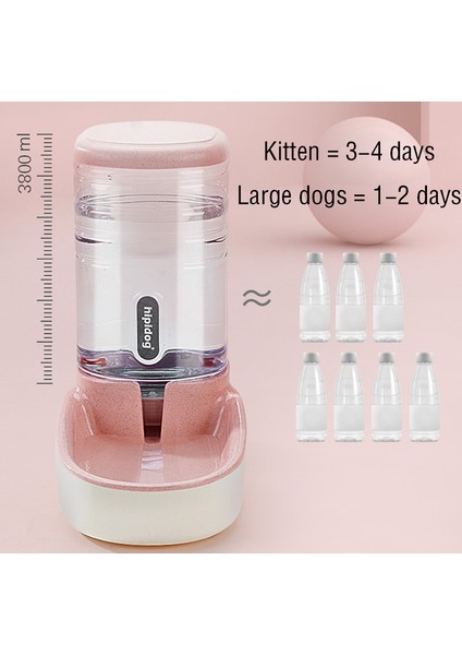 Gri Içme Suyu Stili 3.8 L Pet Otomatik Yem Kabı Köpek Yem Dağıtıcı Kedi Su Dağıtıcı Büyük Kapasiteli Yem Su Dispanseri Büyük Kapasiteli Pet Kapları (Yurt Dışından) fırsatları