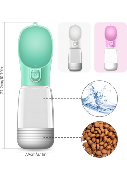 Yeşil Stil 380ML 180G Yeni Evcil Hayvan Köpekler Için Taşınabilir Su ve Yem Kabı Sıvı Sızdırmaz Kediler Için Seyahat Su Kabı (Yurt Dışından) fiyatları