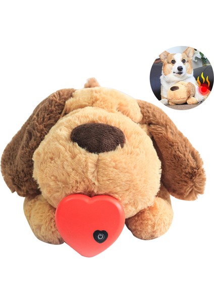 C Kalp Atışı Stili En Yeni Köpek Oyuncak Peluş Oyuncak Rahat Davranış Eğitimi Yardım Oyuncak Kalp Atışı Yatıştırıcı Isıtma Peluş Bebek Uyku Için Köpekler Kediler Için (Yurt Dışından)