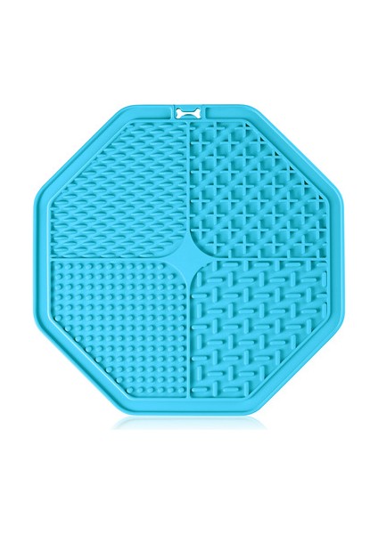 Mavi Stil Köpekler ve Kediler Için Silikon Yalama Matı Lekeli Yalama Padı (Yurt Dışından)