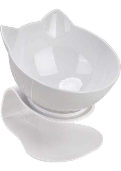 Beyaz Stil Kaymayan Kedi ve Köpek Mama Kabı Çiftli Mama Kabı Yükseltilmiş Stand ile Su Kabı Kediler ve Köpekler Için Mama ve Su Kabı Pet Ürünleri Kedi Mama Kabı (Yurt Dışından)