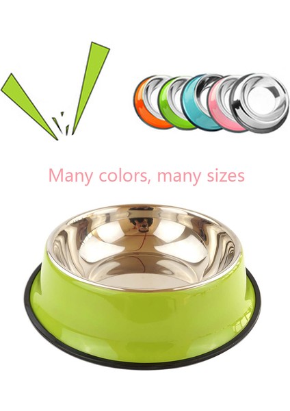 Çizgi Film Pembe Stili 34 cm Kedi Köpek Paslanmaz Çelik Renkli Kişiselleştirilmiş Evcil Hayvan Mama Kabı Kaymaz Dayanıklı Evcil Hayvan Kasesi Su Kasesi (Yurt Dışından) fırsatları