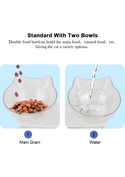 Beyaz Stil Kaymayan Kedi ve Köpek Mama Kabı Çiftli Mama Kabı Yükseltilmiş Stand ile Su Kabı Kediler ve Köpekler Için Mama ve Su Kabı Pet Ürünleri Kedi Mama Kabı (Yurt Dışından) fırsatları