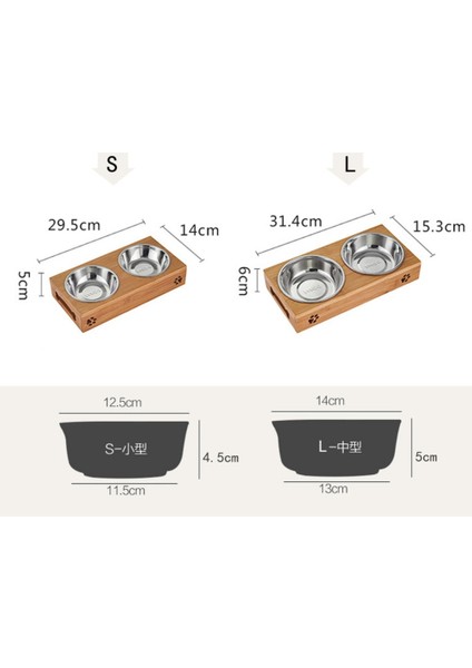 Paslanmaz Iki Stil S Beden Ev Evcil Paslanmaz Çelik Seramik Yem ve Içme Kapları Kombinasyonu ile Köpek Kedi Yavrusu Için Bambu Çerçeveli (Yurt Dışından) fırsatları