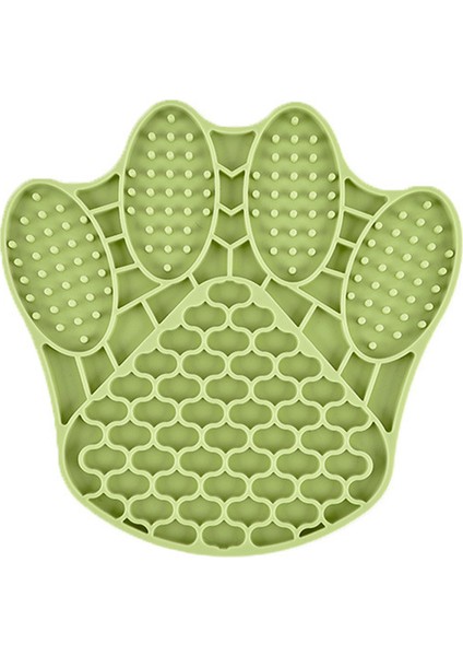 Yeşil B Stili Ev Evcil Hayvan Köpek Yavaş Yem Kasesi Pençe Şekilli Mama Tabak Silikon Köpek Yalama Matı Güvenli Toksik Olmayan Eğitim Tabak (Yurt Dışından)