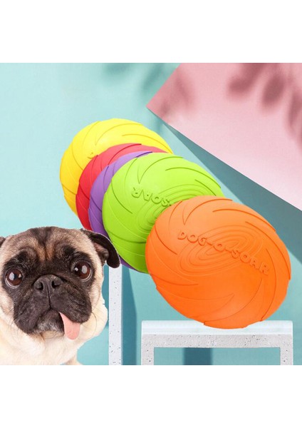 Mor Tarzı Çap 15CM Esnek Kauçuk Uçan Disk Köpek Oyuncakları 4 Renk Yüzen Katlanabilir Uçurtma Diski Etkileşimli Eğitim Pet Köpek Malzemeleri (Yurt Dışından)