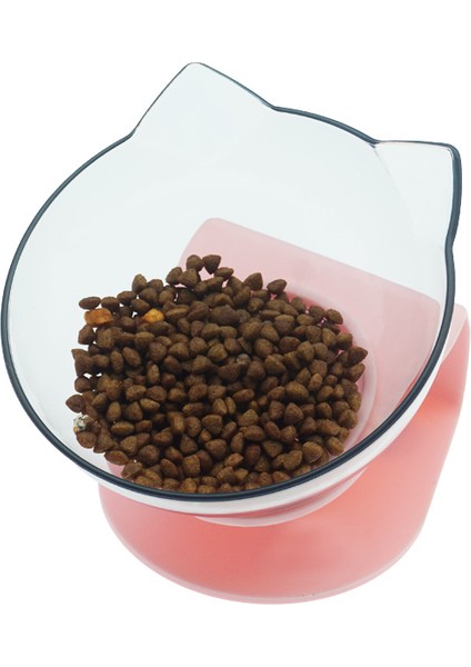 Pembe Tek Stil Kaymaz Çift Kedili Kase Köpek Kase ile Standı Evcil Hayvan Kedi Su Kasesi Kediler Için Yiyecek Evcil Hayvan Kasesi Köpekler Için Ürünler. (Yurt Dışından)