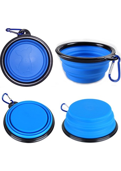 Açık Mavi Tarzı Evde ve Seyahatte Kullanıma Uygun Kedi ve Köpekler Için Taşınabilir Katlanabilir Silikon Mama ve Su Kabı 1 Adet (Yurt Dışından) fiyatları