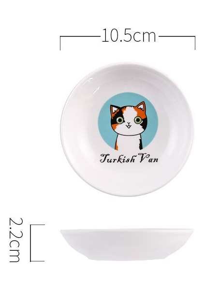Mavi Stil S Beden Yaratıcı Sevimli Kedi Küçük Kase Şeklinde Mini Tabak Seramik Karikatür Tabak Yaratıcı Atıştırmalık Tabak Inek Sincap Kirpi Kase (Yurt Dışından)