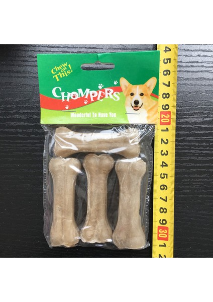 4 Kemik Stili Resim Gösterdiği Gibi Köpek Oyuncak Malzemeleri Deri Sığır Kemiği Diş Temizleme Çubuğu Mama Lezzetleri Köpekler Için Kemikler Yavru Aksesuarları (Yurt Dışından)