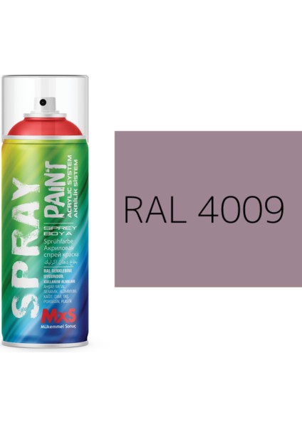Extra Pigmentli Özel Yapım Akrilik Sprey Boya 400 ml (Mor Tonları)(Araba-Metal-Ahşah-Plastik)