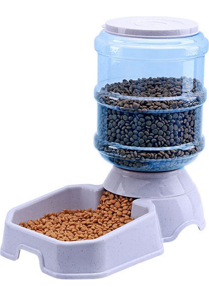 Mermer Gri Besleme Stili Köpek Kasesi Otomatik Su ve Yemlik Besleyici Kedi ve Köpekler Için Otomatik Su ve Yiyecek Dağıtıcı ve Kase Depolama (Yurt Dışından)