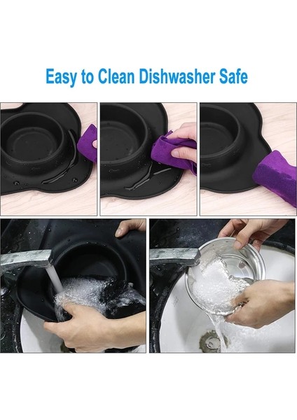 Mavi Stil 36X21CM Kaymaz Çift Köpek Kasesi Silikon Tabanlı Dayanıklı Paslanmaz Çelik Su ve Yem Kabı - Köpekler ve Kediler Için Beslenme ve Içme Kabı (Yurt Dışından) fırsatları