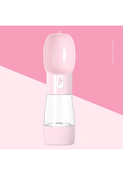 Katı Pembe Tarzı Köpek Suyu Şişesi Taşınabilir Evcil Hayvanlar Için Mama ve Su Kabı Su Doldurma Kabı Küçük Köpek Kedi Aksesuarları Için (Yurt Dışından)