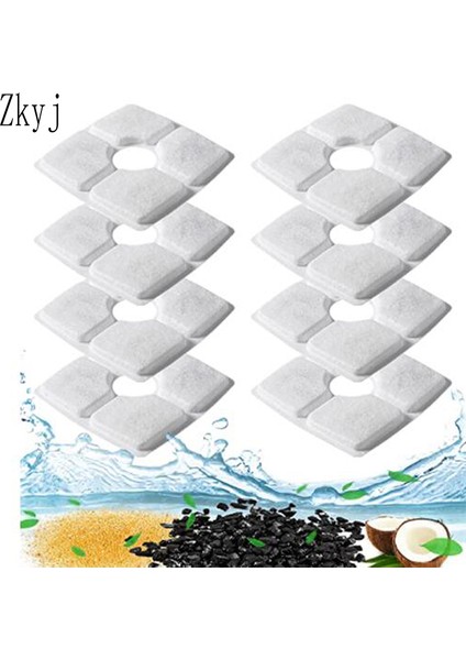 Bir Stil 4 Adet Aktif Karbon Filtreli Kedi ve Köpek Su Çeşmesi Yedek Filtre Pamuk 3 Katlı Filtrasyon Sistemi (Yurt Dışından) indirimleri