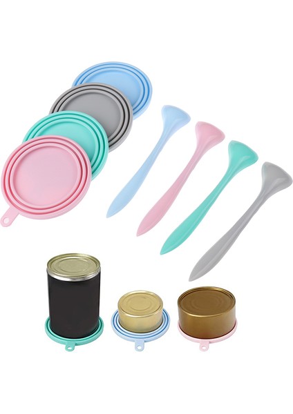 Yeşil Stil 3ü 1 Arada Yeniden Kullanılabilir Pet Mama Kapağı Silikon Köpekler Kediler Saklama Kutusu Kapak Kapak Mühür Kapak Pet Malzemeleri Uygun (Yurt Dışından) fırsatları