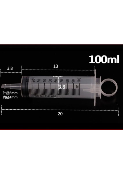 100ML Tarzı Büyük Kapasiteli Şırınga Yeniden Kullanılabilir Pompa Ölçüm ile 1m Boru ile Mürekkep Doldurma (Yurt Dışından)
