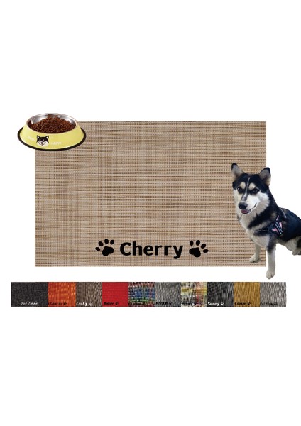 Renkli Bej Tarzı 45CMX30CM Dadugo Kişiselleştirilmiş Pet Kase Matı Su Geçirmez Köpek Yer Matı Köpekler Için Özel Isimli Pet Yiyecek Pedi Kase Içme Matı (Yurt Dışından) fiyatları