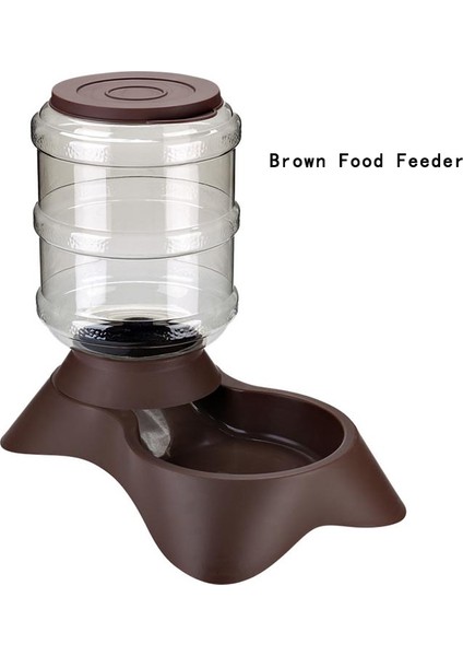 Kahverengi Gıda Besleyici Stili 3.8l Otomatik Köpek ve Kedi Su Fıskiyesi Pet Yem ve Su Kabı - Büyük Kapasiteli Su Kapları - Kediler Için Su Sebili (Yurt Dışından)