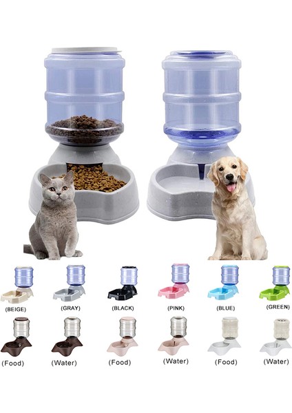 Kahverengi Gıda Besleyici Stili 3.8l Otomatik Köpek ve Kedi Su Fıskiyesi Pet Yem ve Su Kabı - Büyük Kapasiteli Su Kapları - Kediler Için Su Sebili (Yurt Dışından) fırsatları