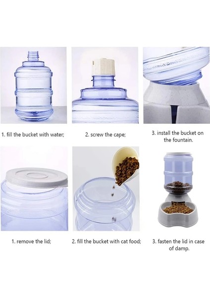 Kahverengi Gıda Besleyici Stili 3.8l Otomatik Köpek ve Kedi Su Fıskiyesi Pet Yem ve Su Kabı - Büyük Kapasiteli Su Kapları - Kediler Için Su Sebili (Yurt Dışından) indirimleri