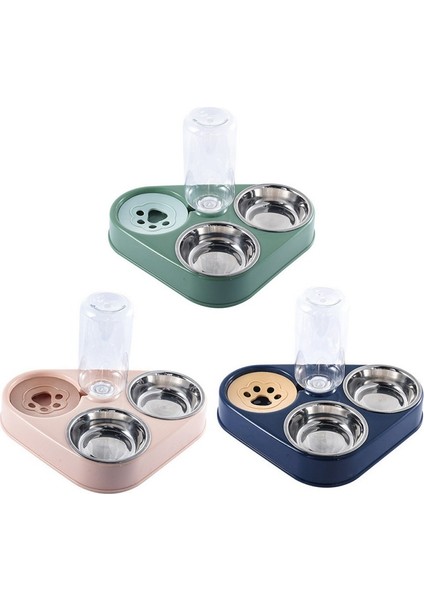 2'si 1 Arada Sarı Stil Paslanmaz Çelik Evcil Hayvan Kase Kediler Için Otomatik Içme ve Mama Kabı Su Şişesi ile Köpekler Için - (Yurt Dışından) fiyatları