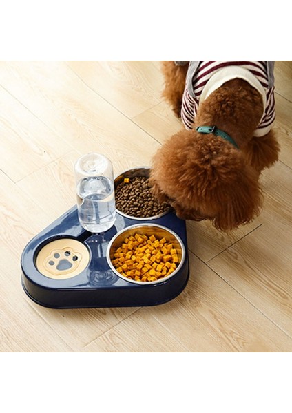 2'si 1 Arada Sarı Stil Paslanmaz Çelik Evcil Hayvan Kase Kediler Için Otomatik Içme ve Mama Kabı Su Şişesi ile Köpekler Için - (Yurt Dışından) fırsatları