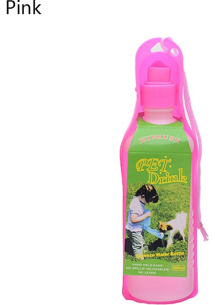 Pembe Stil 250ML Yaratıcı Pet Köpek Su Şişesi Plastik Taşınabilir Su Şişesi Evcil Hayvanlar Için Açık Seyahat Içme Su Kabı (Yurt Dışından)