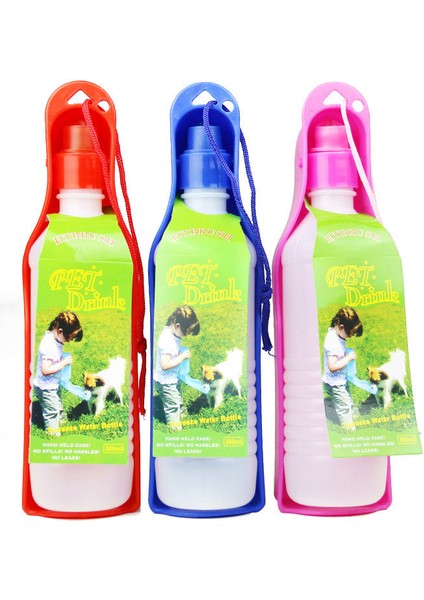 Pembe Stil 250ML Yaratıcı Pet Köpek Su Şişesi Plastik Taşınabilir Su Şişesi Evcil Hayvanlar Için Açık Seyahat Içme Su Kabı (Yurt Dışından)