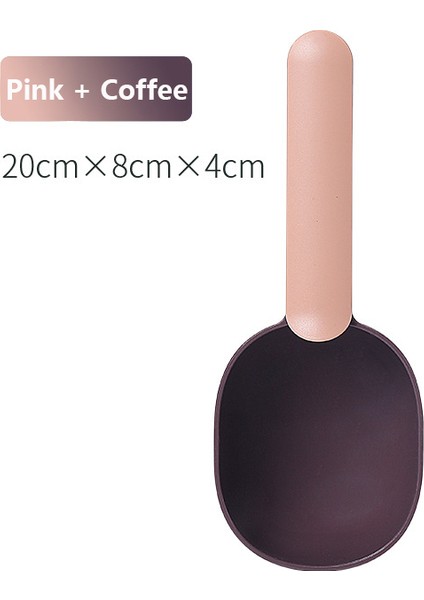 Pembe Kahve Stili Köpek Kedi Için Evcil Hayvan Mama Kupası Tartı Kaşığı Ölçüm Kapası Taşınabilir Mama Malzemeleri (Yurt Dışından)