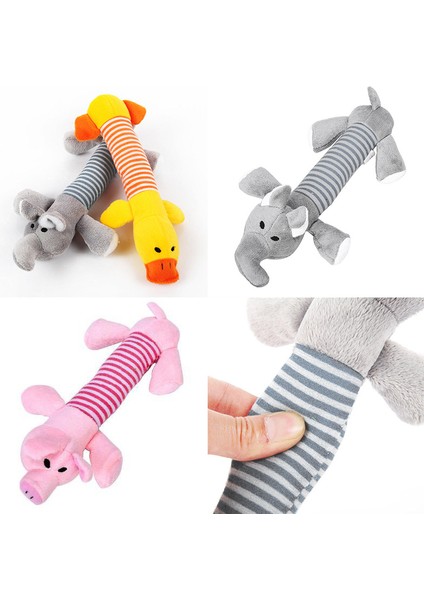 Bir Stil Domuz Evcil Köpek Peluş Oyuncaklar Çizgili Squeaky Sesli Filördekdomuz Yavru Squeak Çiğneme Oyuncak (Yurt Dışından) indirimleri