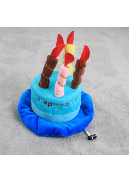 Mavi Doğum Günü Şapkası Stili Evcil Köpek Sevimli Peluş Squeaky Kemik Dayanıklı Temizleme Köpek Oyuncağı Yumuşak Meyve Deniz Ürünleri Kek Sebze Eğitim Oyuncakları Pet Malzemeleri (Yurt Dışından)