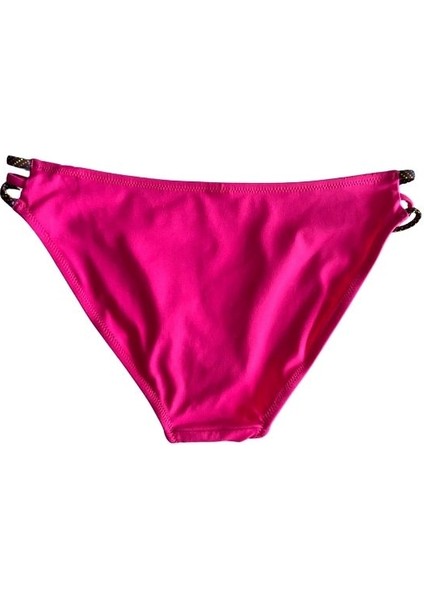 Pembe Dar Kalıp Yanlar Üç Ip Şeritli Bikini Altı